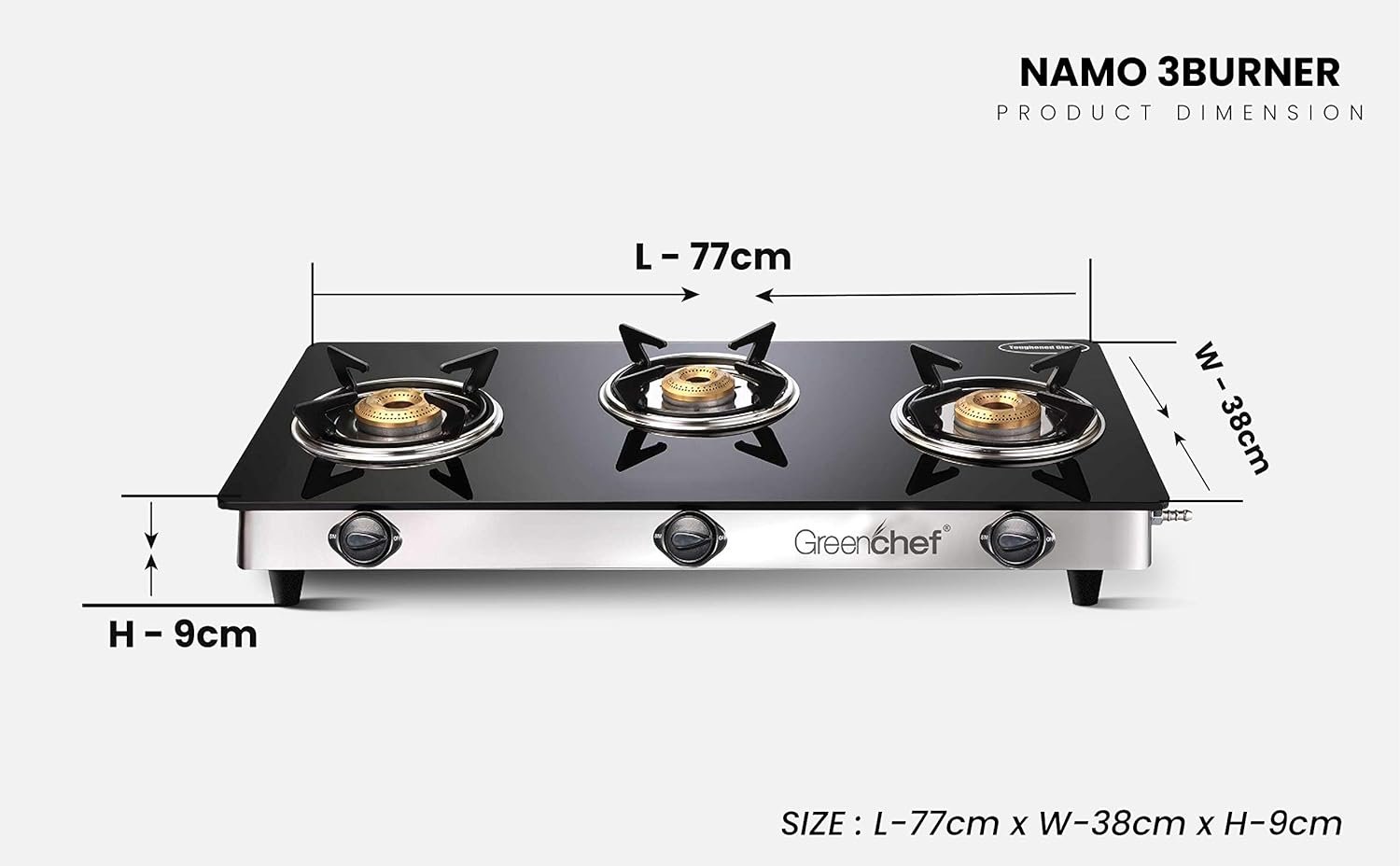 GREENCHEF GAS STOVE-GT NAMO 3BR - Image 2