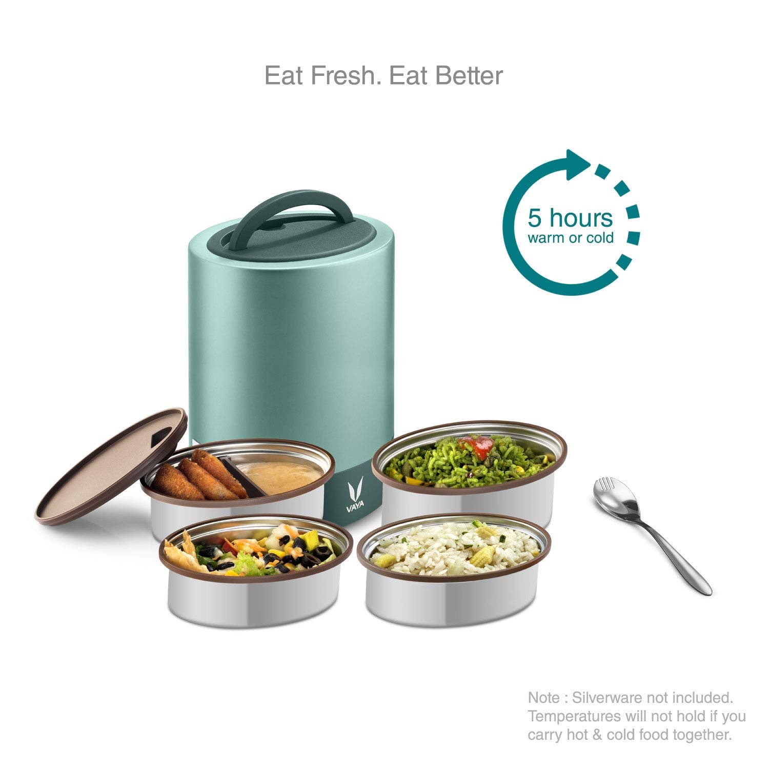 VAYA TYFFYNLYTE WITH POLISHED STAINLESS STEEL CONTAINERS 1300ML (GREEN) - Image 8