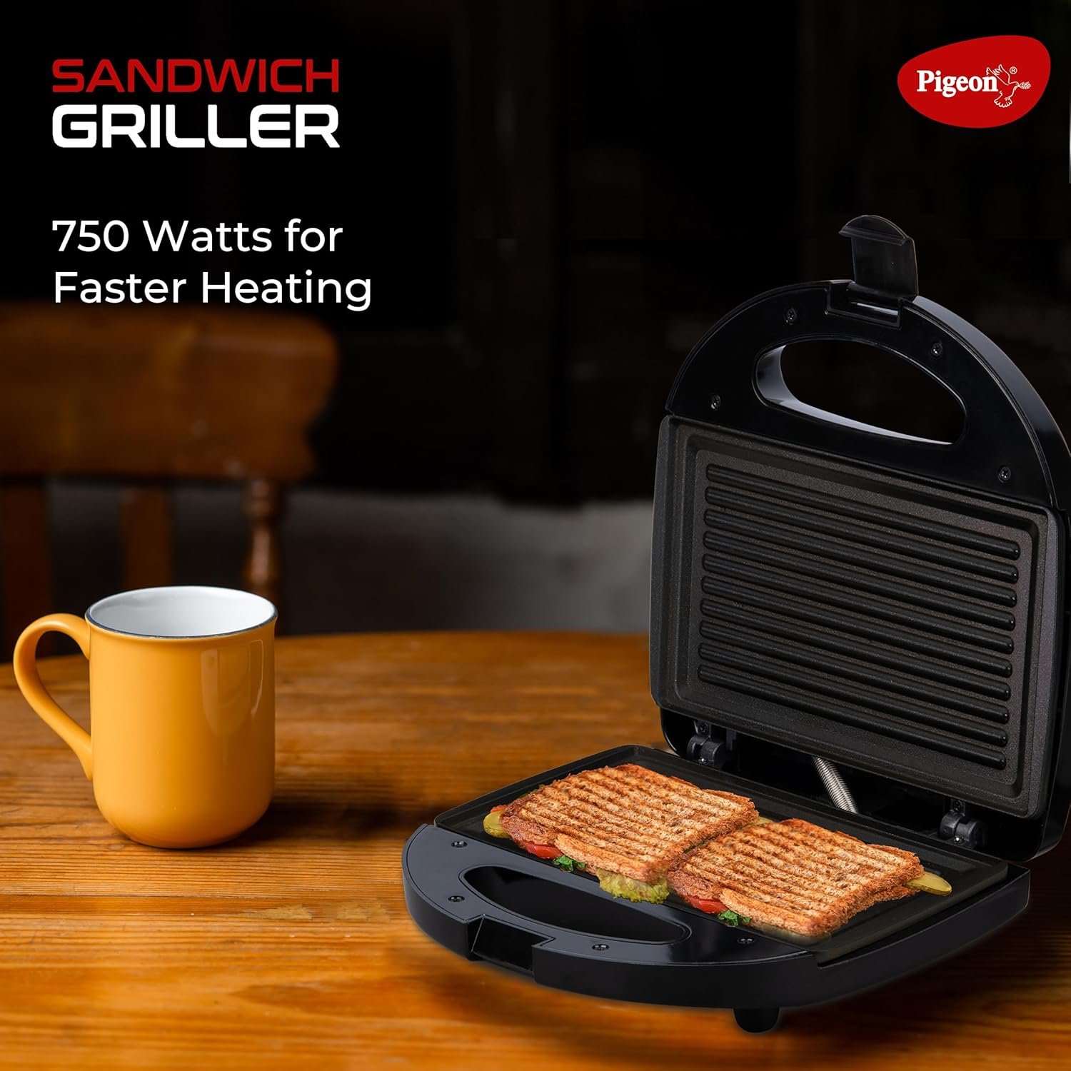 PIGEON SANDWICH GRILLER BLACK - Image 2