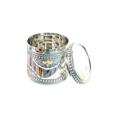 MIRROR ANTIQUE CONICAL DABBA (SMALL)