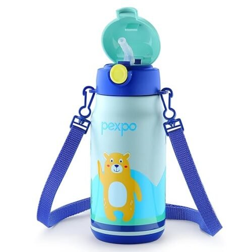 PEXPO POGGO BEAR UV PRINTED DESIGN BOTTLE (SEA GREEN) 450ML