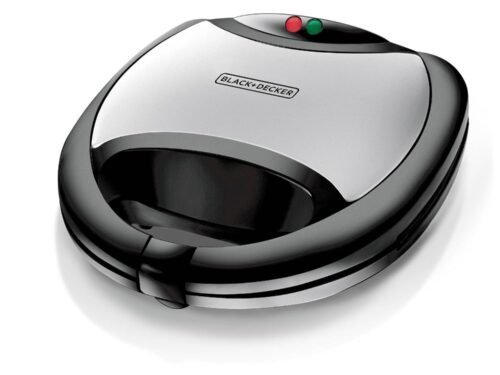 BLACK DECKER-2 SLICE INTERCHANGEABLE MULTI PLATE SANDWICH MAKER & GRILL-750W TS2080