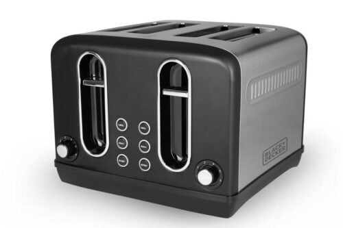 BLACK DECKER-4 SLICE STAINLESS STEEL POP-UP TOASTER-2300W