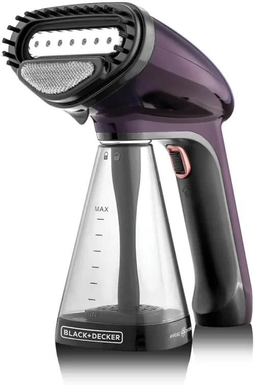 BLACK DECKER 1500 Watts 1500 W Garment Steamer (Purple)