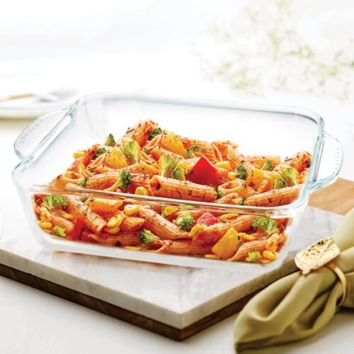 BOROSIL DISH-SMARTGRIP SQUARE W/HANDLE 2LTR