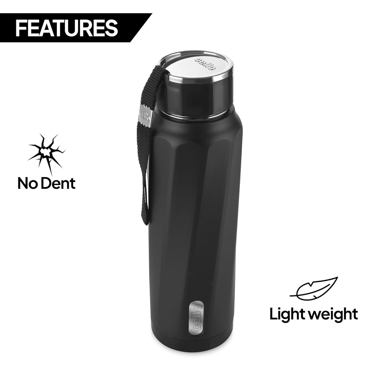 CELLO W/B-PURO STEEL X TURBO 900ML BLACK - Image 2