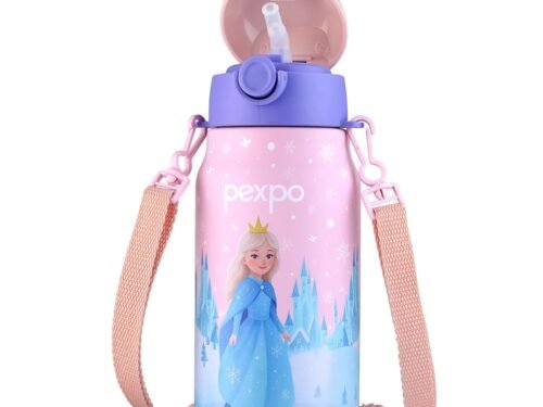 PEXPO POGGO FROZEN DOLL UV PRINTED DESIGN BOTTLE (PINK) 450ML