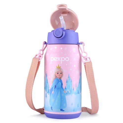 PEXPO POGGO FROZEN DOLL UV PRINTED DESIGN BOTTLE (PINK) 450ML