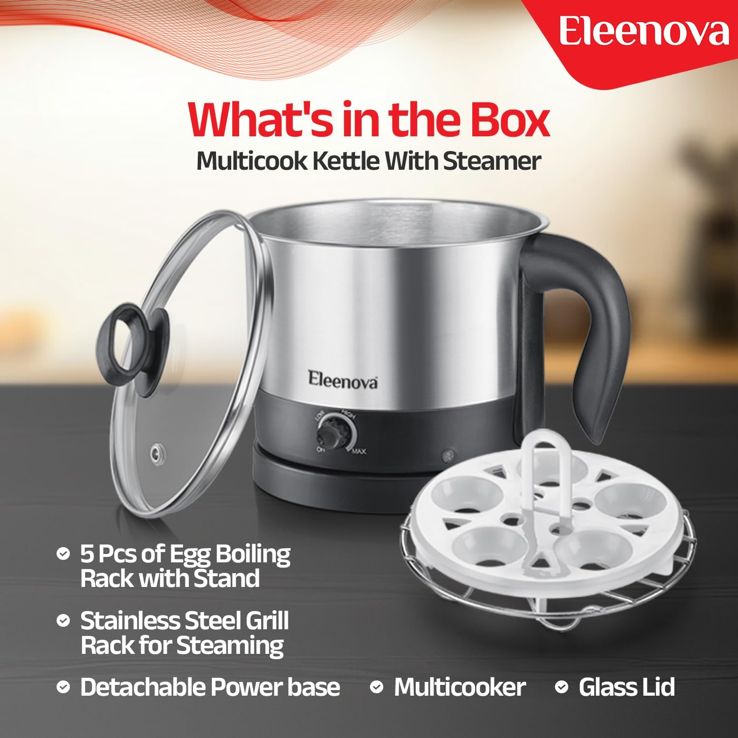 ELEENOVA MULTI COOKER-PASSION 1.2L - Image 4