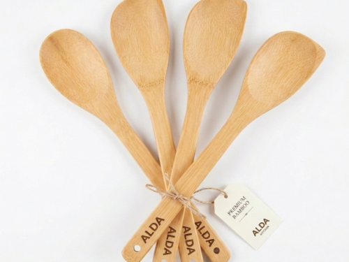 ALDA KITCHEN TOOLS BAMBOO SAUTE SPOON(SET OF 4)