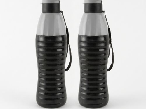 CELLO W/B-PURO FASHION 600ML BLACK(SET OF 2)