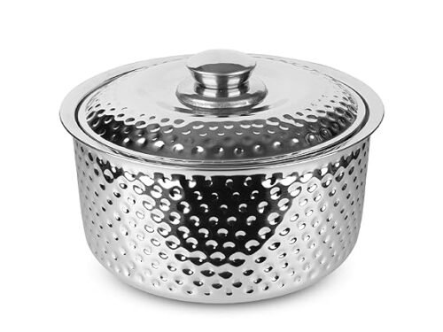MIRROR HAMMERED ROTI POT(1600ML)