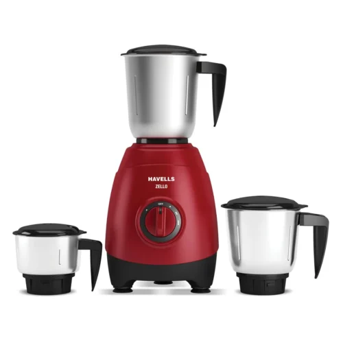 HAVELLS MIXER GRINDER ZELLO 3 JAR (RED)