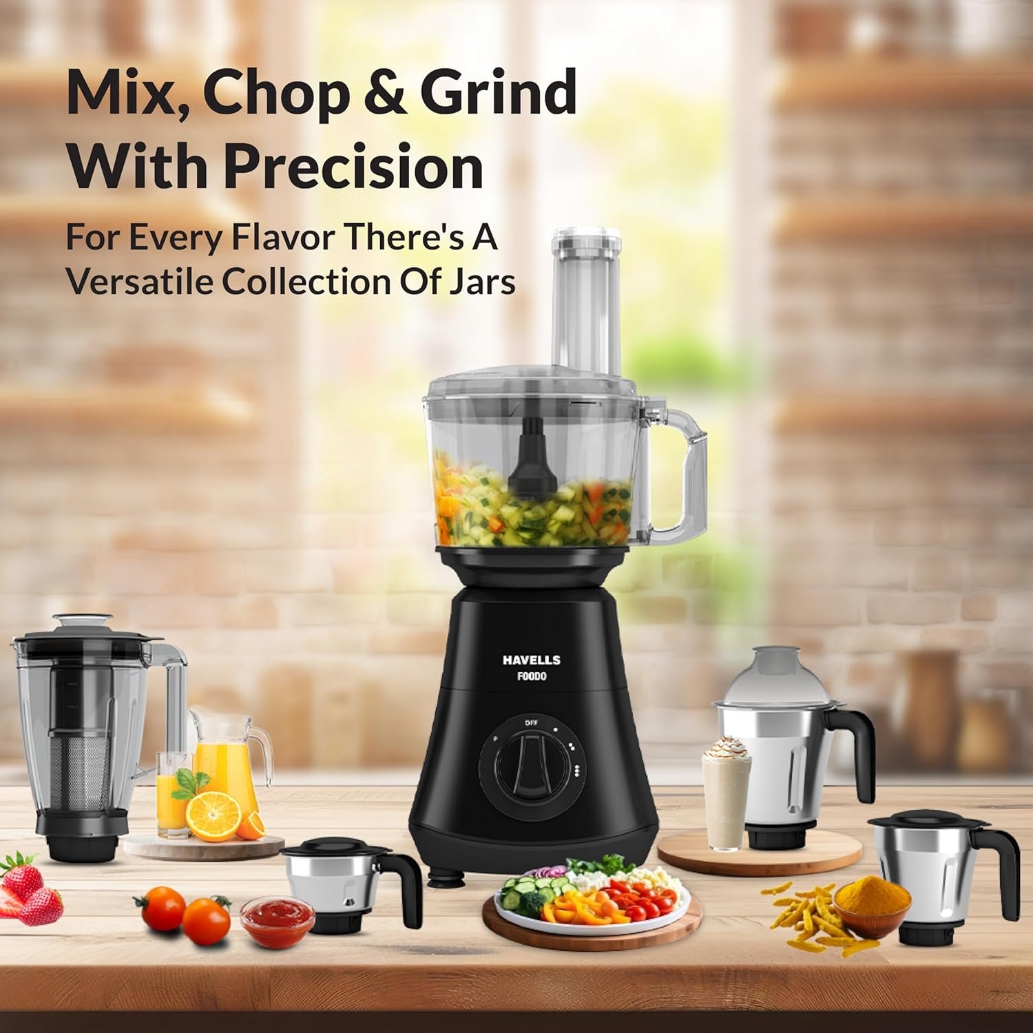 HAVELLS MIXER GRINDER FOODO 5 JAR - Image 2