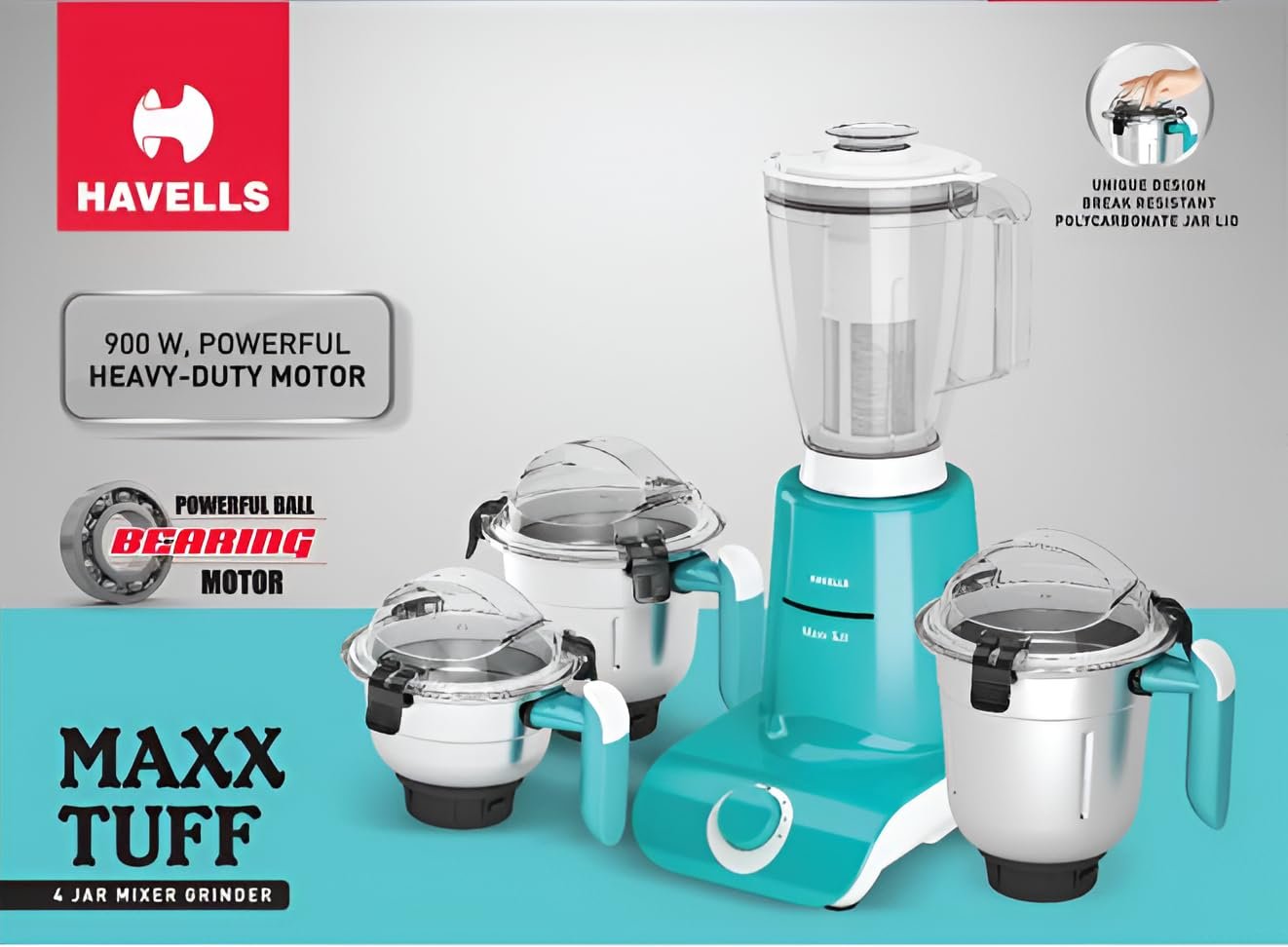 HAVELLS MIXER GRINDER MAXX TUFF 4 JARS - Image 2