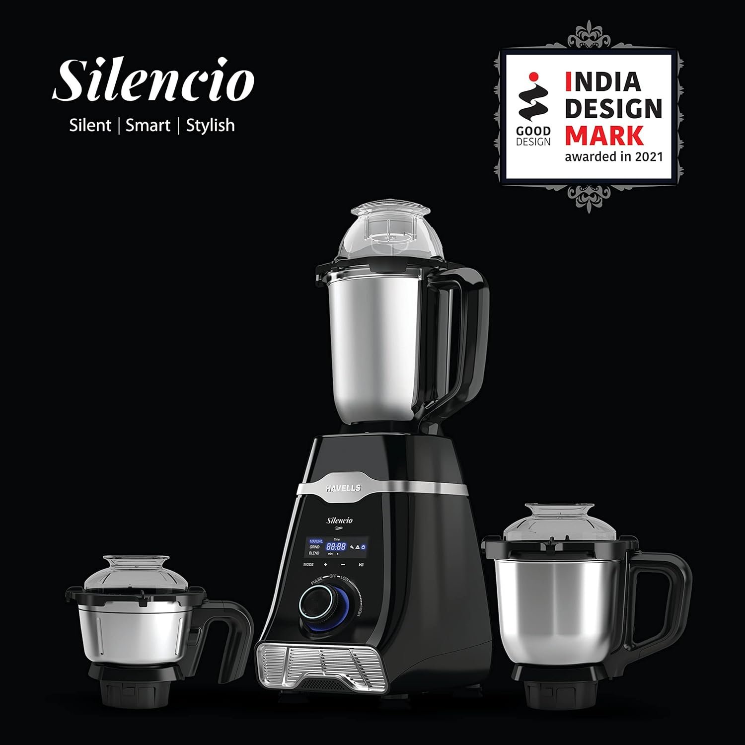 HAVELLS MIXER GRINDER SILENCIO 3 JARS - Image 2