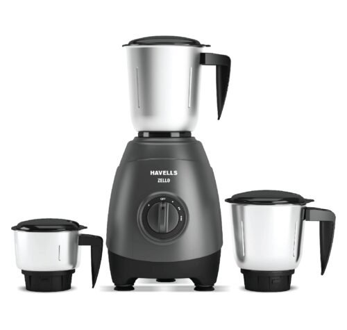 HAVELLS MIXER GRINDER ZELLO 3 JAR (GREY)