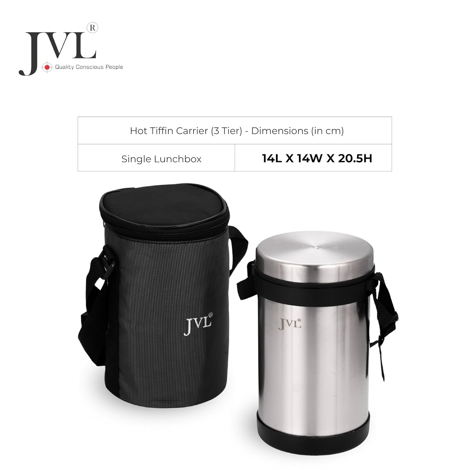 JVL HOT TIFFIN CARRIER 3 CONTAINER - Image 3