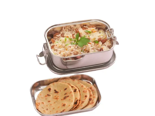 JVL RECTANGULAR LEAK PROOF LUNCH BOX WITH STEEL PLATE