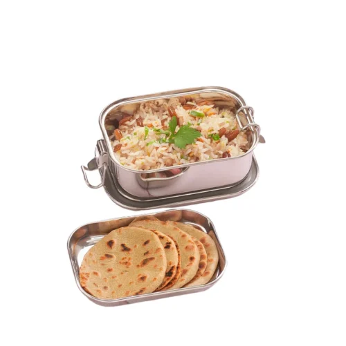 JVL RECTANGULAR LEAK PROOF LUNCH BOX WITH STEEL PLATE