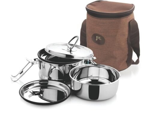 JVL ROUND LEAK PROOF LUNCH BOX DOUBLE BIG
