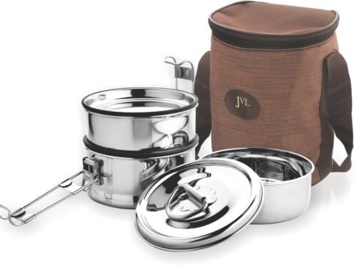 JVL ROUND LEAK PROOF LUNCH BOX TRIPLE BIG
