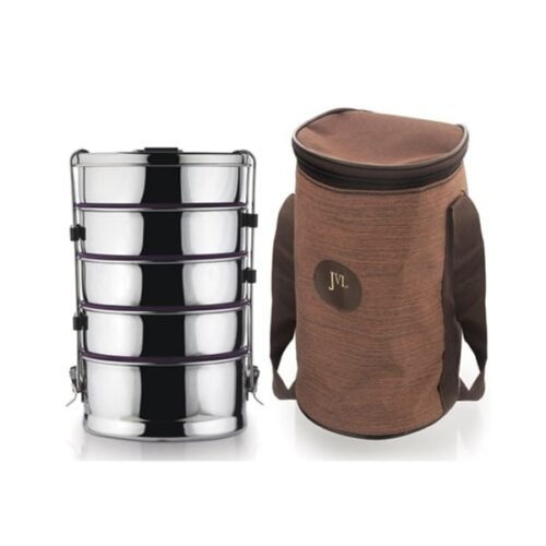 JVL ROUND LEAK PROOF TIFFIN CARRIER PENTAMEROUS BIG