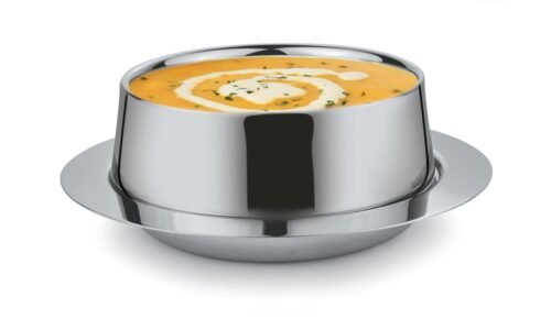 JVL SOUP BOWL FOUR BOWLS WITH PLATE