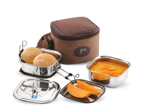 JVL SQUARE LEAK PROOF LUNCH BOX DOUBLE BIG