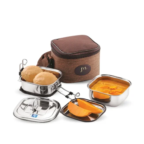 JVL SQUARE LEAK PROOF LUNCH BOX DOUBLE BIG
