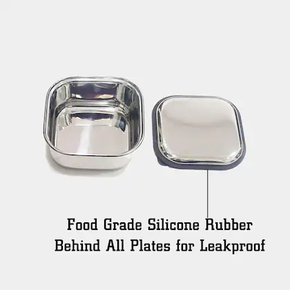 JVL SQUARE LEAK PROOF LUNCH BOX SINGLE MEDIUM - Image 2