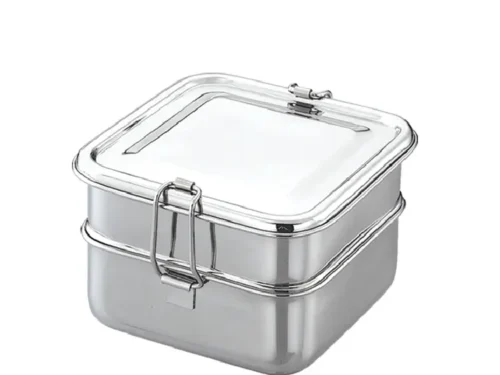 JVL SQUARE LUNCH BOX WITH STEEL PLATE BIG DS2
