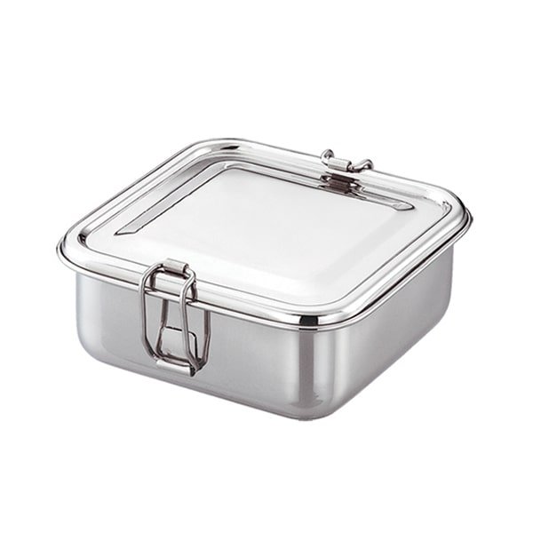 JVL SQUARE LUNCH BOX WITH STEEL PLATE SMALL SS1 - Image 2