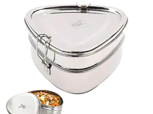 JVL TRIANGLE LUNCH BOX WITH STEEL CONTAINER BIG DT2-C