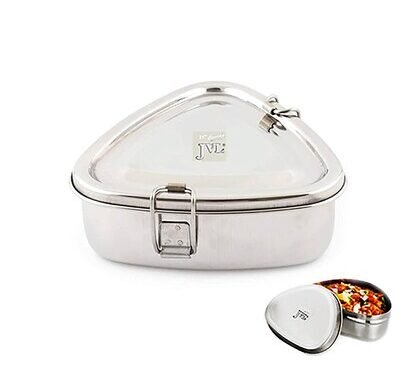 JVL TRIANGLE LUNCH BOX WITH STEEL CONTAINER BIG ST2-C