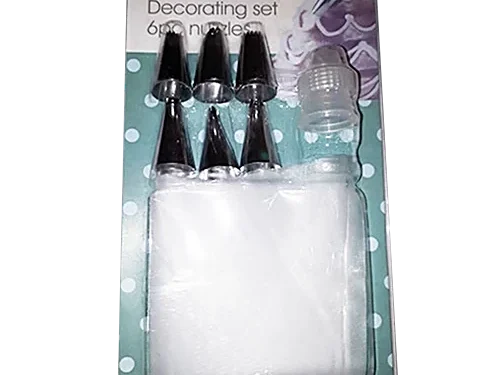 PETALS 12'' PIPING BAG WITH 6 STEEL NOZZLE(SET OF 2)