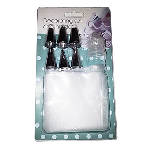 PETALS 12'' PIPING BAG WITH 6 STEEL NOZZLE