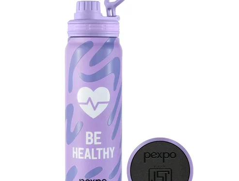 PEXPO AUSTIN ART BE HEALTHY UV PRINTED DESIGN BOTTLE (ORCHID PURPLE) 800ML