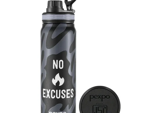 PEXPO AUSTIN ART NO EXCUSES UV PRINTED DESIGN BOTTLE (KNIGHT BLACK) 800ML