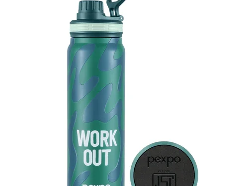 PEXPO AUSTIN ART WORKOUT UV PRINTED DESIGN BOTTLE (GREEN) 800ML