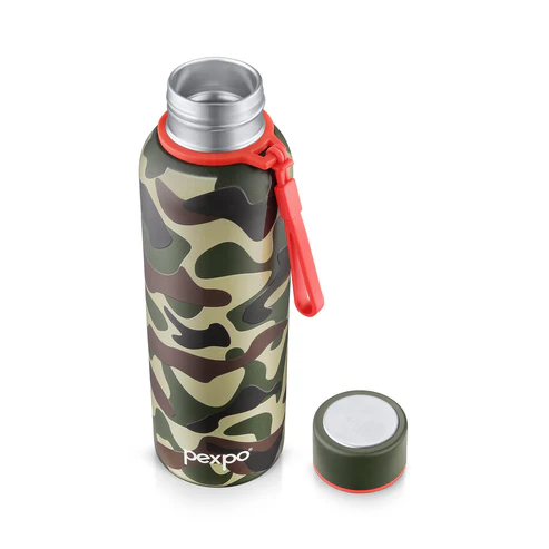 PEXPO BRAVO ART CAMOUFLAGE UV PRINTED DESIGN BOTTLE (GREEN) 800ML - Image 6