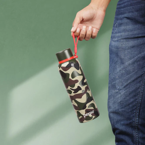 PEXPO BRAVO ART CAMOUFLAGE UV PRINTED DESIGN BOTTLE (GREEN) 800ML - Image 8