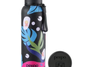 PEXPO BRAVO ART LEAF UV PRINTED DESIGN BOTTLE (KNIGHT BLACK) 800ML