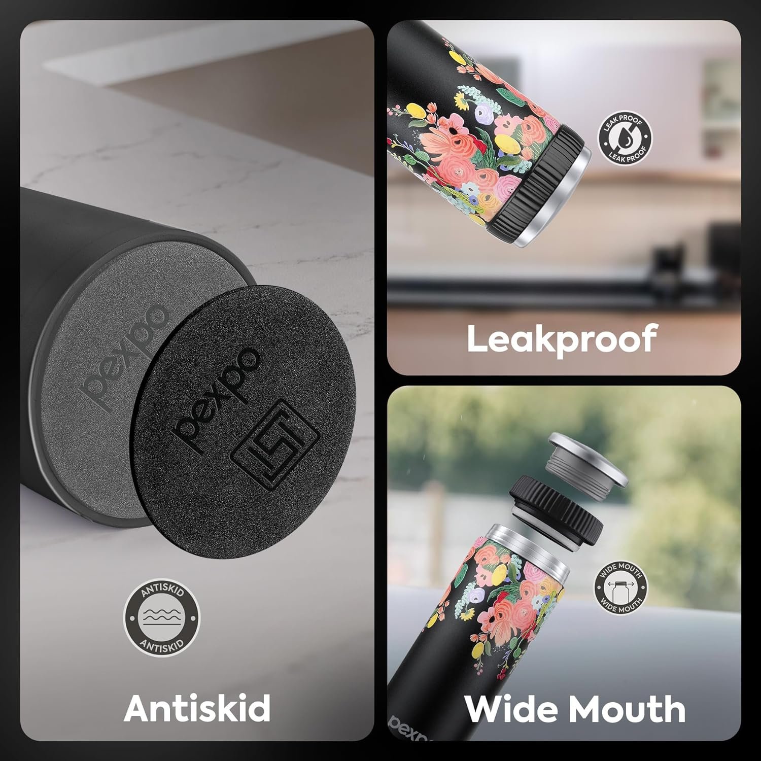 PEXPO CRYPTO ART UV PRINTED DESIGN BOTTLE (BLACK) 500ML - Image 4