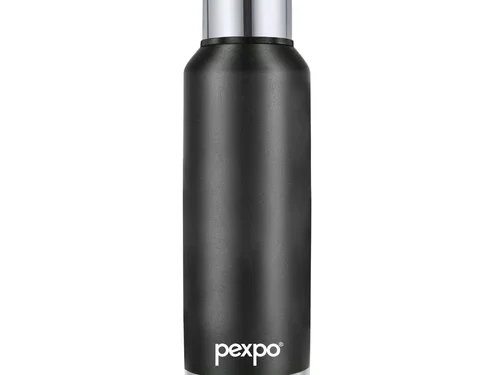PEXPO EXTREME THERMOS UV PRINTED DESIGN BOTTLE (KNIGHT BLACK) 800ML