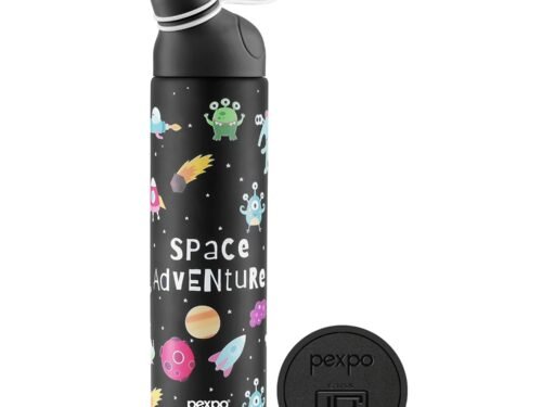 PEXPO PICO SPACE UV PRINTED DESIGN BOTTLE (BLACK) 500ML
