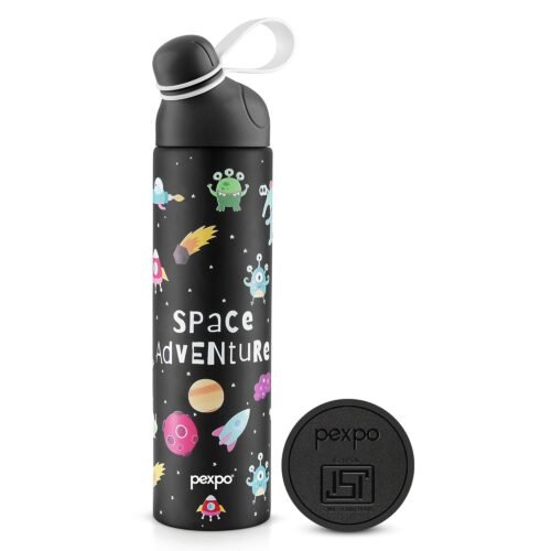 PEXPO PICO SPACE UV PRINTED DESIGN BOTTLE (BLACK) 500ML