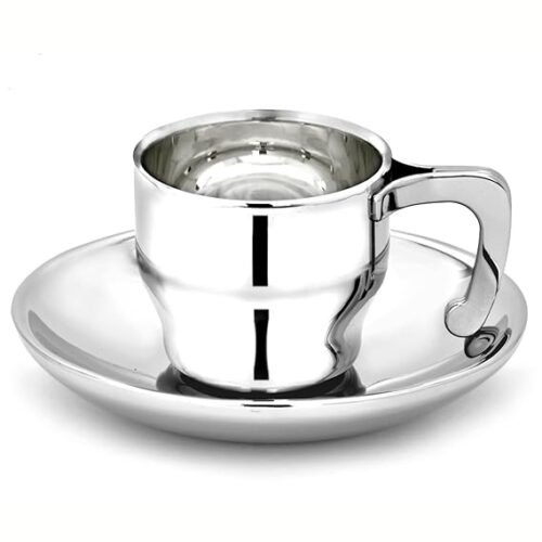 MIRROR TEA CUP AND SAUCER (SET OF 6)