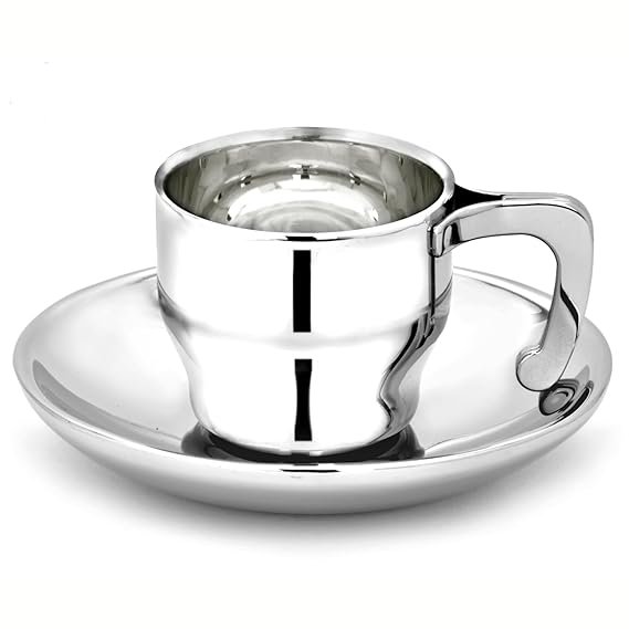 MIRROR TEA CUP AND SAUCER (SET OF 6)