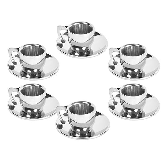 MIRROR TEA CUP AND SAUCER (SET OF 6) - Image 4